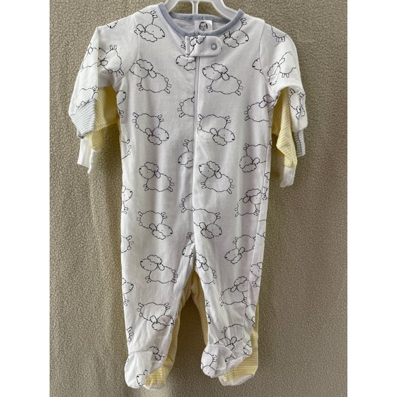 Gerber Sheep Print & “Little wishes…” Sleepers - Set of 2 - Picture 6 of 11